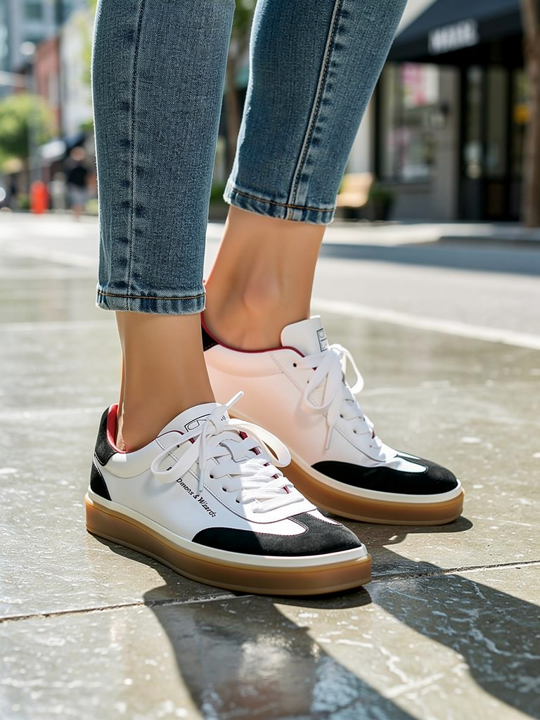 Premium Urban Performance Sneaker White/Black trim